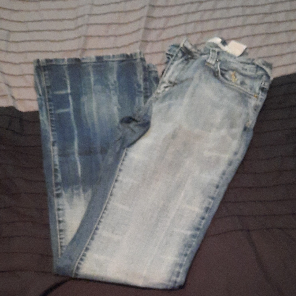 Baby Phat Light and Medium Blue Flare Jeans